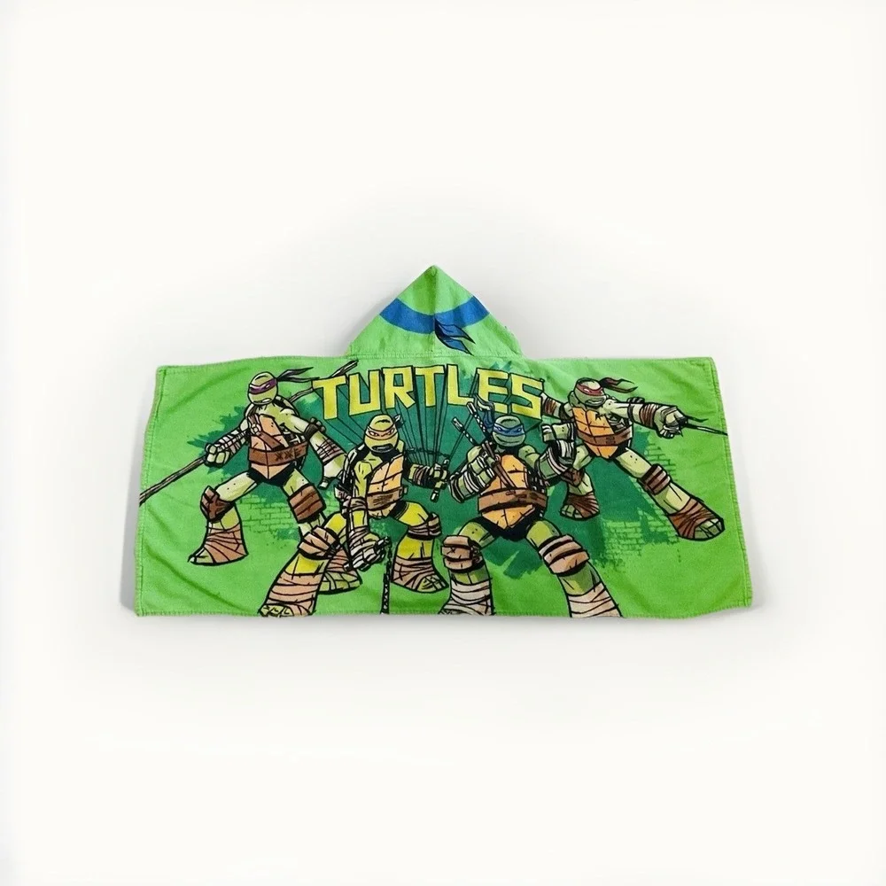 Vintage Hooded Teenage Mutant Ninja Turtles TMNT Towel Beach Bath Nickelodeon 45